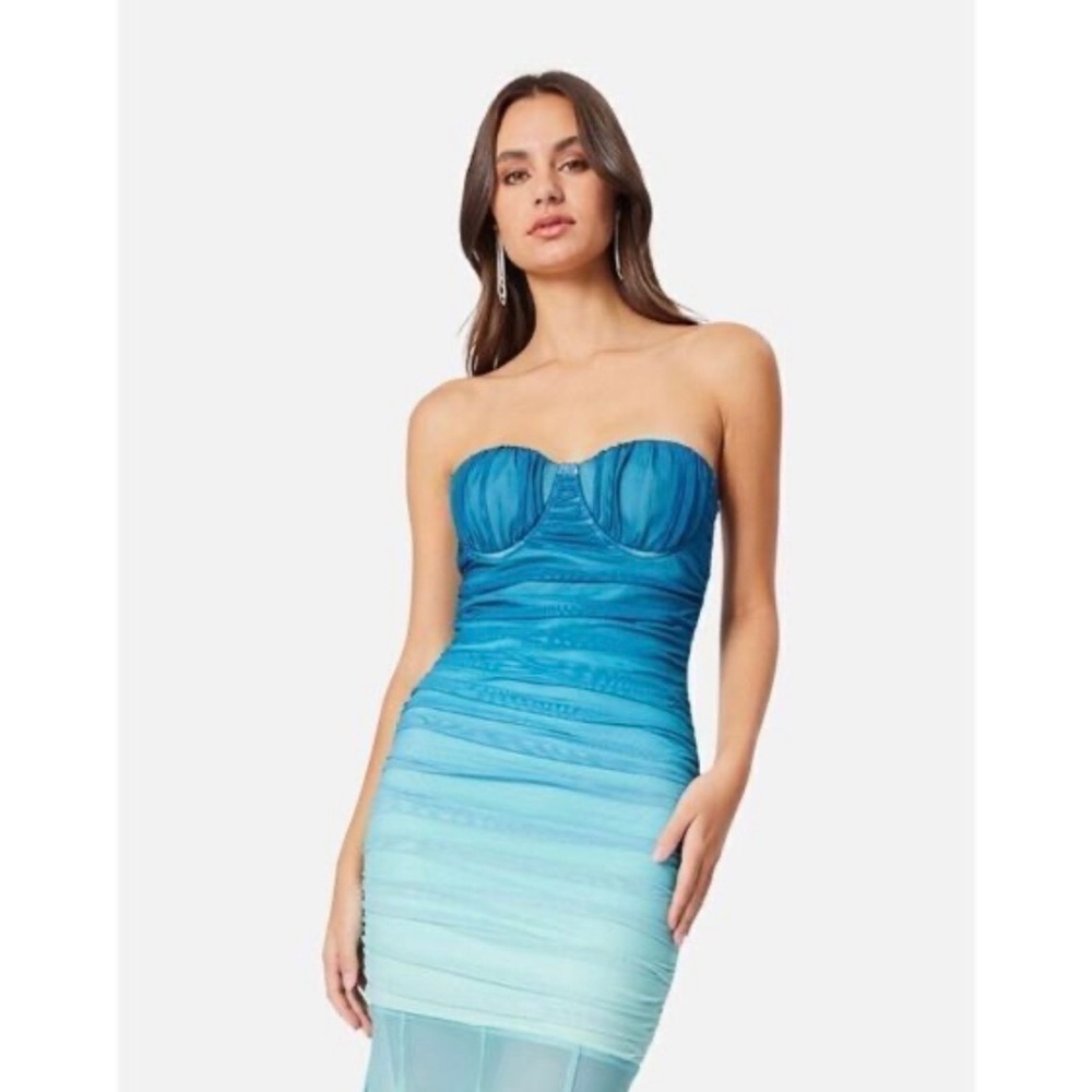 Elliott Brielle Strapless Maxi Dress In Blue